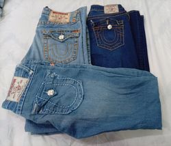 CR9806 Vintage True Religion Flare & Straight Jean..