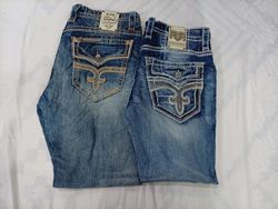 CR9807 Vintage Rock Revival Men’s Jeans