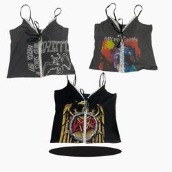 SS26 Upcycled Graphic Print Cami Tops