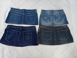 CR9835 Upcycled Y2K Mini Denim Skirts