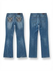 (FV-1955) Y2K Boyfriend Flared Denim Jeans