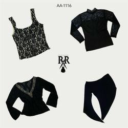 Y2K Black Gothic Mix Tops (AA-1116)