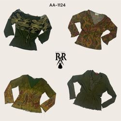 Y2K Earthy Tone Full Sleeve Tops (AA-1124)