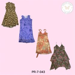 Vintage Printed Poly Dress – Trendy Y2K Aesthetic ..