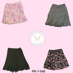 Vintage Y2K Printed Poly Skirts – Authentic 2000s ..