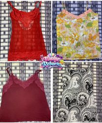 Y2K Vintage Lace & Printed Cami Bundle Vr-327
