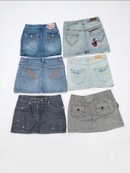 Y2K Main Character Denim: 4x Mini Skirt Pack
(VM-6..