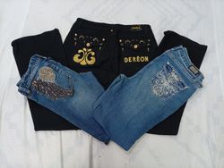 CR9843 Y2K Flare & Straight Jeans