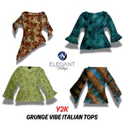 Y2K Grunge Vibe Italian Tops - EV0169