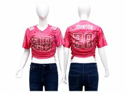 CR1879 UPCYCLED RUCHED SPORTS JERSEY TOP