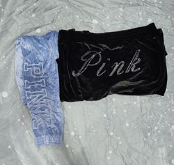 Rosa Samt-Hose