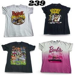 Cartoon Printed T-shirts (brands) Looney Tunes & D..