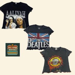 SS26 Upcycled baby tees with lettuce hem