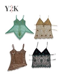 2000s Sheer Embroidered Cami (Yv-720)