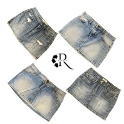 Y2K Paris Hilton Denim Mini Skirt R-2198
