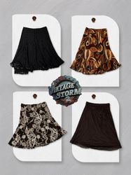 Y2K Grunge Poly Skirt