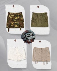 Y2K Cargo Mini Skirt