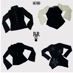 Y2K Black Gothic Full Sleeves Tops (AA-1135)