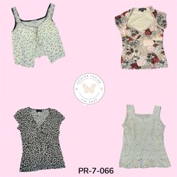 Y2K Printed Mesh-Look Poly Top – Trendy Vintage Fa..