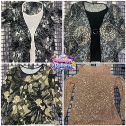 Y2K Vintage Printed Top & Blouse Bundle | VR-330