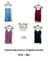 Y2K Colorful Slip Dresses / Nighties Bundle ( FFV ..