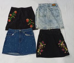 CR9890 Y2K Midi Denim Skirts