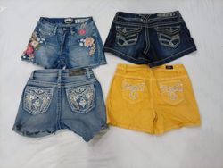 CR9893 Upcycled Y2K Mini Denim Shorts