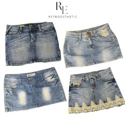 Y2K NYC IT GIRL DENIM MINI SKIRTS RE-3473
