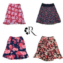 Y2K Earthy Tone Poly Midi Skirt RW-2203