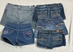 Y2k denim shorts (1008)