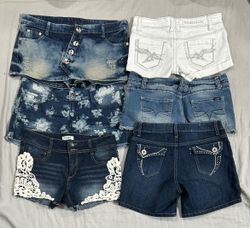 Y2k denim shorts (1012)