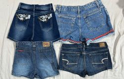 Y2k denim mini shorts (1020)