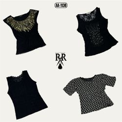 Y2K Black Gothic Sleeveless Tops (AA-1138)