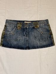 Denim Y2K micro mini Skirts