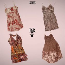 Y2K Pink Floral Mix Dresses (AA-1144)