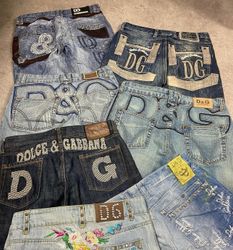Dolce Gabbana And Armani Back Printed Jeans