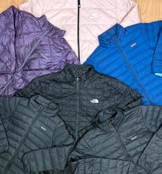 Branded puffer jackets