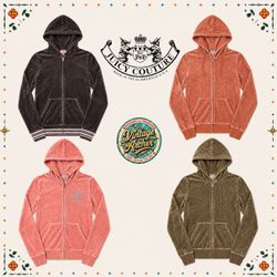 Y2K Juicy Couture Plush Velour Hoodies :8 pcs JT2