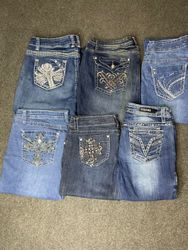 Embroidered Flared jeans 23 pieces