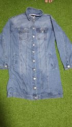 Denim women tranch coat