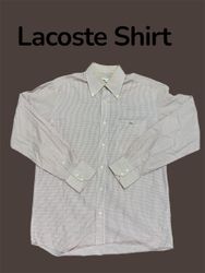 Lacoste Shirt Men’s Embroidered Crocodile Logo Cla..