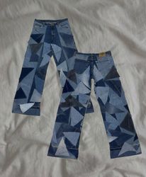 Upcycled Denim Patch Jeans