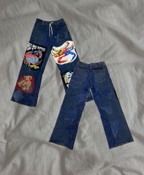 Upcycled Graphic Denim Baggy Jean