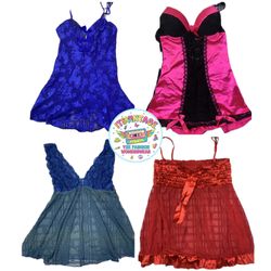 Vintage Y2K Slip & Babydoll Dress Bundle – 10pcs |..