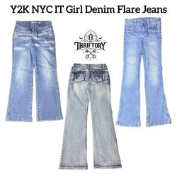 Y2K NYC IT Girl Denim Flare Jeans TY-084