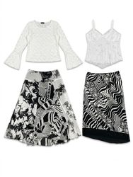 (FV-1989)   Y2K Monochrome Tops & Skirts  Mix