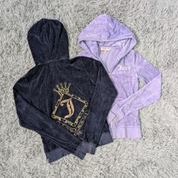 ***Y2K Juicy Couture Hooded Velour Jacket