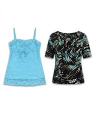 (FV-1988)     Tropical Y2K Tops