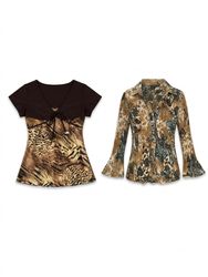 (FV-1986)Boho Earth Tone Tops
