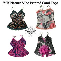 Y2K Nature Vibe Printed Cami Tops TY-085